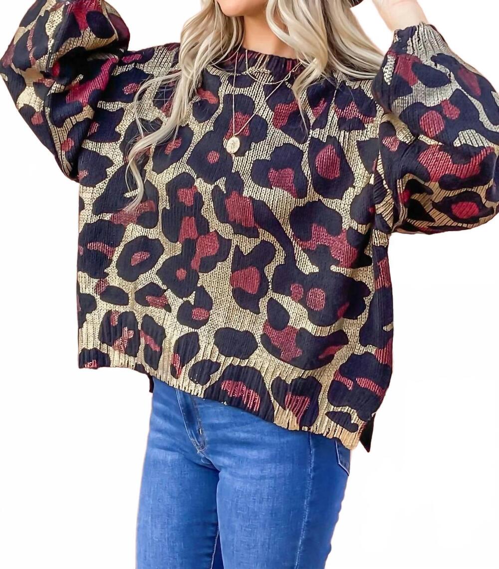 NEW AND THE WHY glamourous sweater - plus in gold